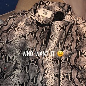 Snake skin leather jacket